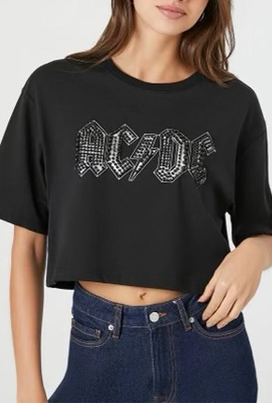 ACDC Crop Top