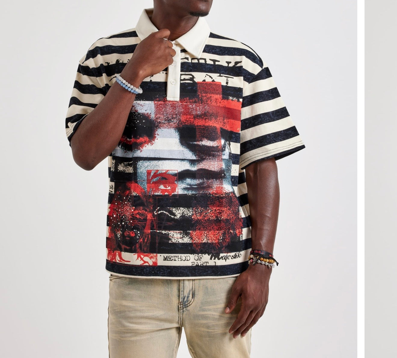 MAJESTIC Men’s polo style shirt with zipper