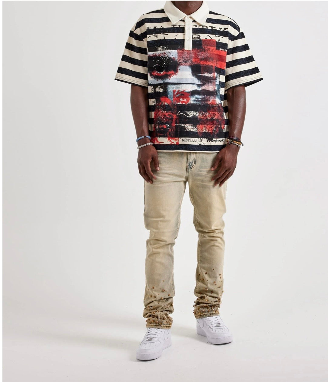 MAJESTIC Men’s polo style shirt with zipper
