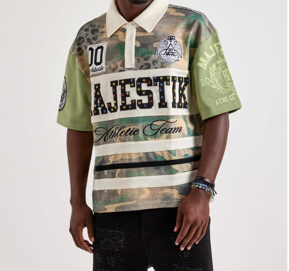 MAJESTIC Men’s polo style shirt with zipper