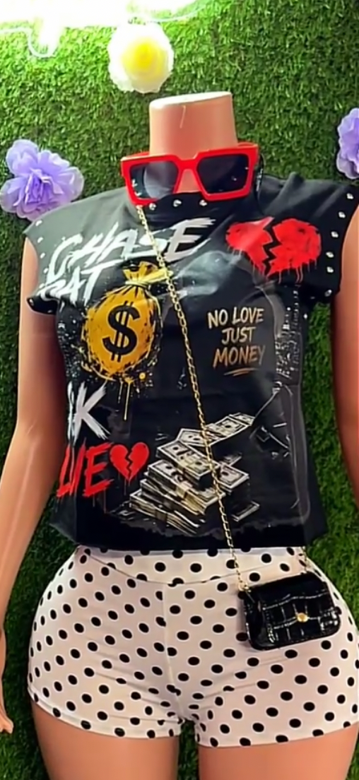 Women's muscle graphic Top