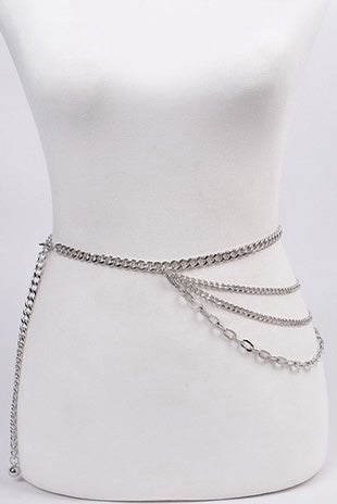 silver chain belt